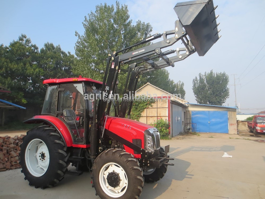 Hot 804 Tractor, 80Hp 4WD, Use YTO, DEUTZ, PERKIN Farm Tractor Sail Shuttle Shift Farm Engine, Equipped with Front End Loader